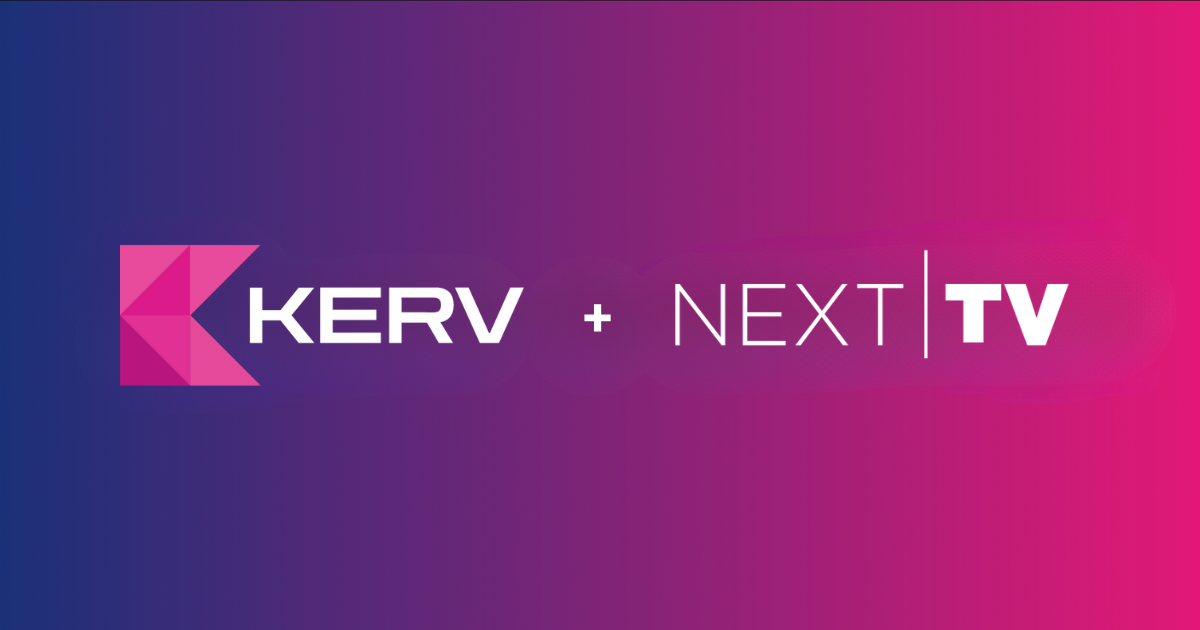 Banner that says KERV + Next TV