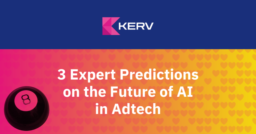Eight ball with the words 3 Expert Predictions on the Future of AI in Adtech