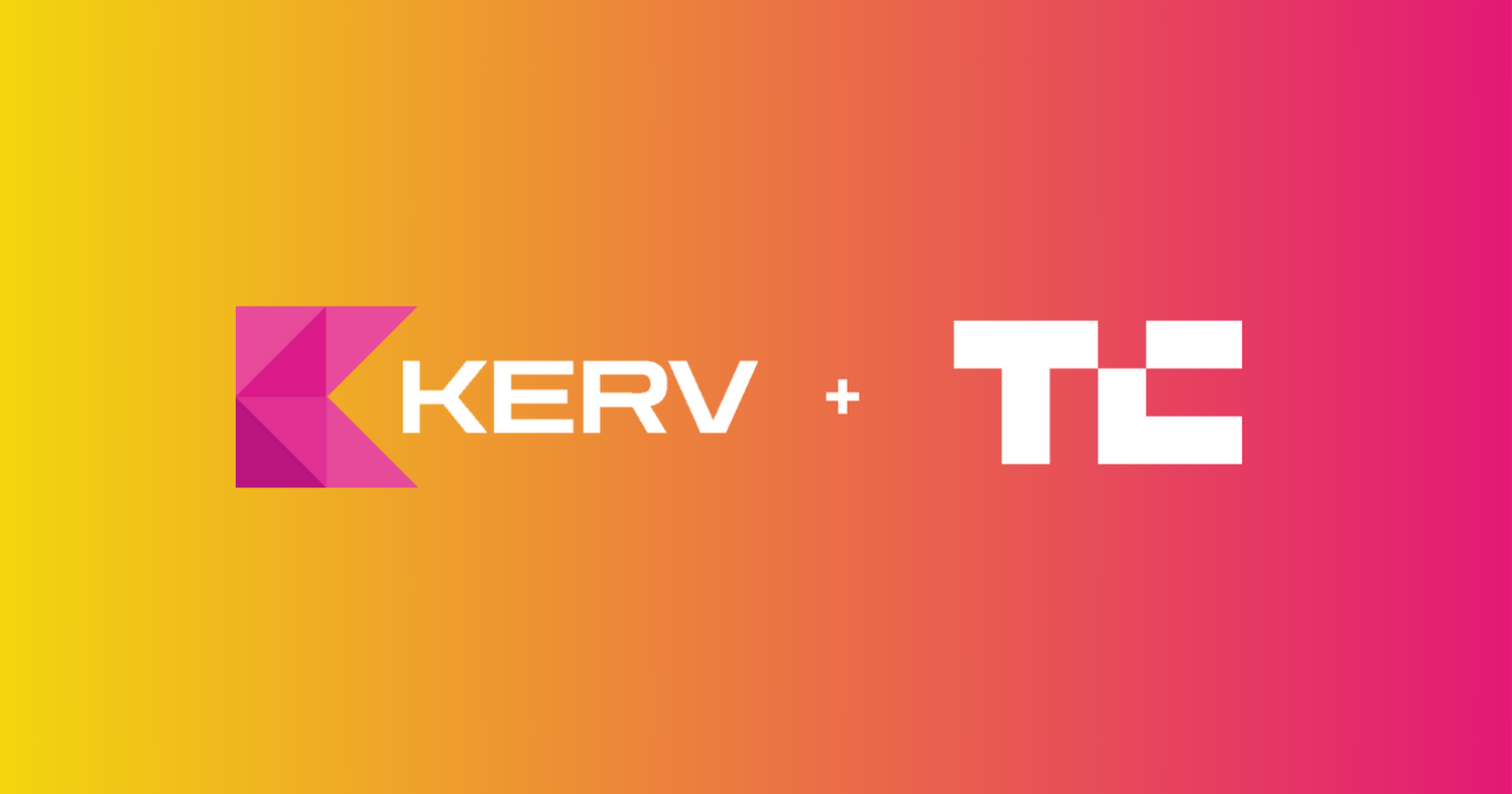 Banner that says KERV + Tech Crunch