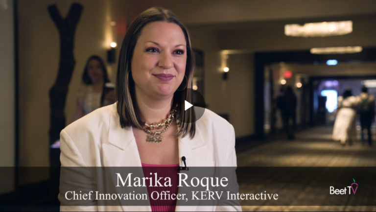 Video still of Marika Roque, Chief Innovation Officer, KERV Interactive for Beet TV.