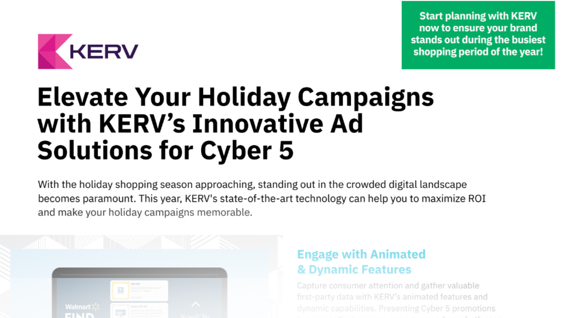 Title: Elevate your holiday campaigns with KERV's innovative ad solutions for Cyber 5