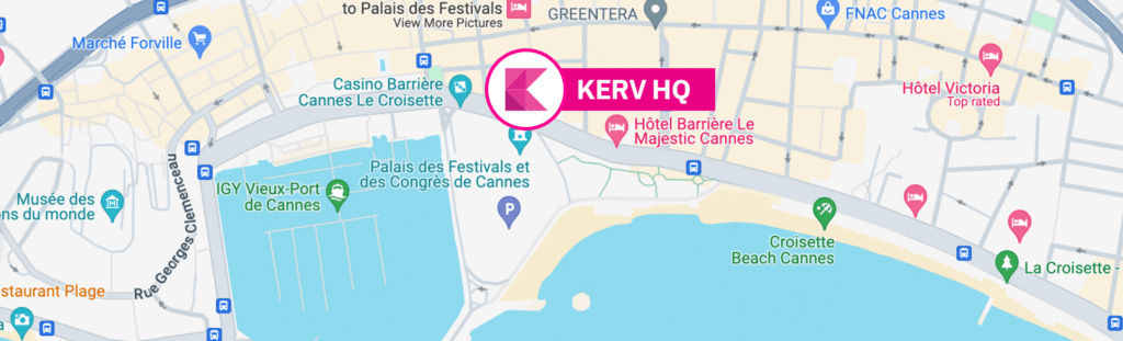 Map of KERV at Cannes