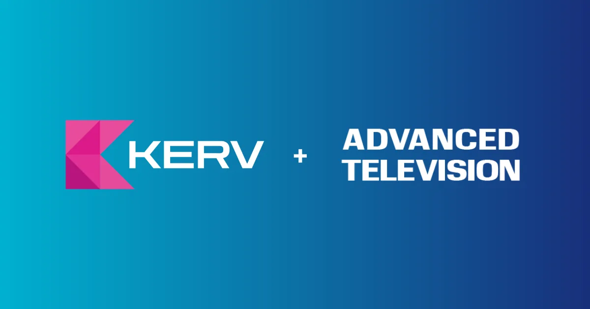 KERV.ai x Advanced Television Logo Card